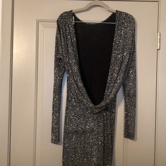 Issue New York Illusion Gown in Black/Silver| Sz M - Picture 10 of 12